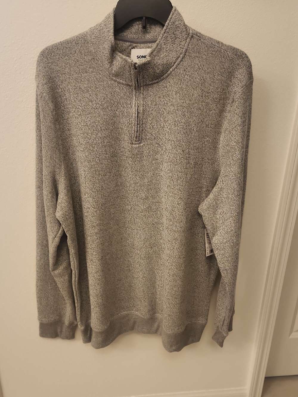 Sonoma Men's Heather Gray Half-Zip Sweater